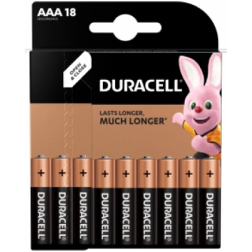 Baterijas DURACELL AAA, LR03 18 gab. 250-08435
