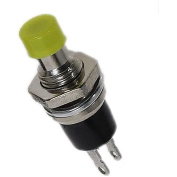 Momentary button PBS-110 - yellow - 250V-1A/125V-3