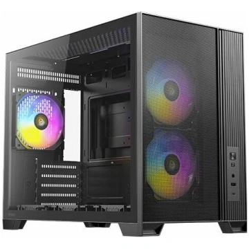 O Antec O do komputera Flux M Black Micro-ATX ITX 