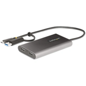 StarTech.com USB-C to Dual-HDMI Adapter USB-C or A