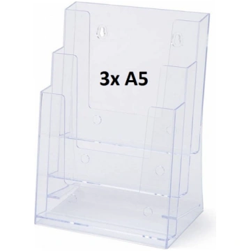 Sienas/galda bukletu turētājs 3x A5 3DA5P