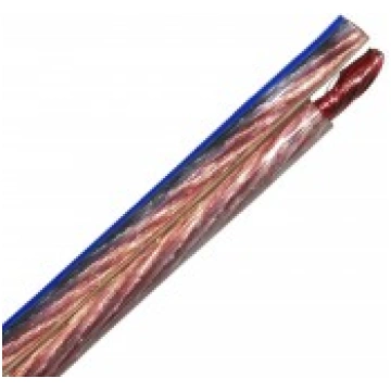 Audio kabelis 2x4.0mm² YFAZ caurspīdīgs ar zilu st