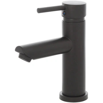 Matt black sink tap, modern stainless steel bathro