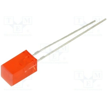 LED; red; square; 5x5mm; 80÷160mcd; 140°; Front: f