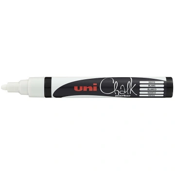Uni Chalk Marker Bullet White