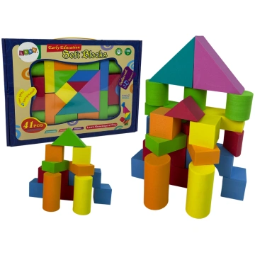 41 Piece Construction Foam Blocks for Kids Lean To