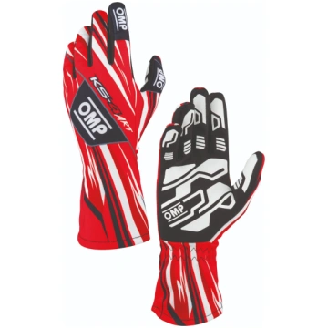 KS-4 Art Kart Gloves-M-Red/White 58