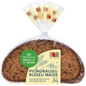 Maize, pilngraudu rudzu ar diedzētiem graudiem sīr
