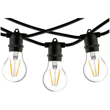 LED āra dārza 10m virtene dārzam un terasēm E27 sp