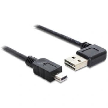 USB Kabel Delock A - Mini-B St/St 5.00m 90 sw ( 83