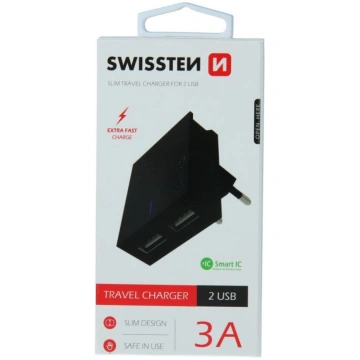 Telefona lādētājs Swissten, USB/AC/DC