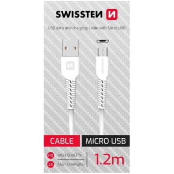 Swissten Data Kabelis USB / Micro USB 1.2m (715060