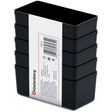 Container: cuvette | black | 55x110mm | 5pcs | KBS