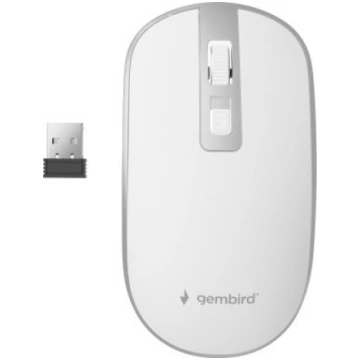 MOUSE USB OPTICAL WRL WHITE/SILVER MUSW-4B-06-WS G