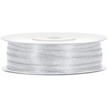 Satīna auduma lentīte hēlija baloniem, sudraba, 3m