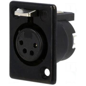 Socket | XLR | female | PIN: 4 | straight | solder