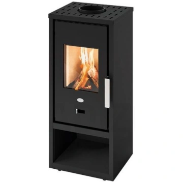EVA CALOR malkas kamīns-krāsns GILDA 6kW (melns) 1