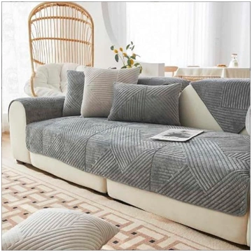 Sofa Protector Velvet Sofa Cover Non-Slip Scratch 