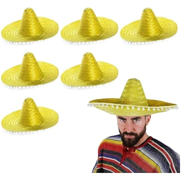 DZELTENS MEKSIKĀŅU SOMBRERO JUNGAL BALLĪTES VASARA