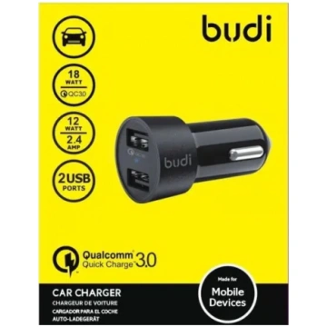 Lādētājs Budi BD622Q — 2x USB-A pieslēgvietas, kop