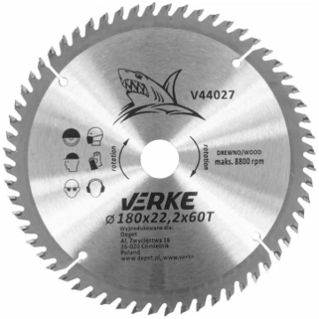 Verke Zāģa ripa kokam 180x22.2x60z VERKE V44027
