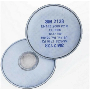 3M respiratora filtrs P2 2128, 0.012 kg, aizsardzī
