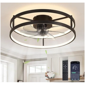 40 cm griestu ventilators ar apgaismojumu, tālvadī