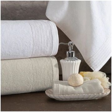 Dvielis Lari 30x50cm, 500g/m², ar apmali, bēšs Nav