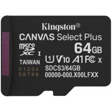 Atmiņas karte Kingston MicroSDXC 64GB Canvas Selec