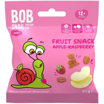 Ābolu un aveņu uzkoda BOB SNAIL, 20g