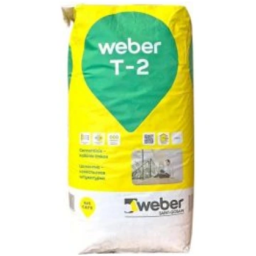 Cementa-kaļķa apmetums weber T-2, 25kg 47790244202