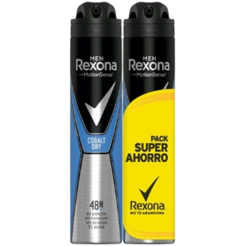 Cobalt Dry Deodorant Spray for Men 2x200 ml Rexona