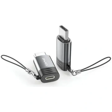 AWEI Adapter A12 Lightning|USB-C gray|grey (A12) |