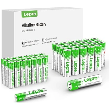 Lepro AA un AAA baterijas, 24 gab AA + 24 gab AAA,