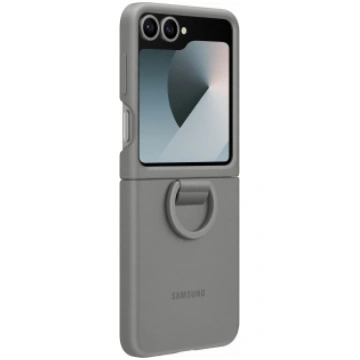 Samsung Galaxy Flip6 Silicone Case with Ring Gray 