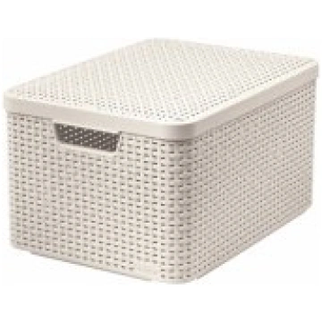 Curver STORAGE BOX CURVER RATTAN L WITH LID Grozs 
