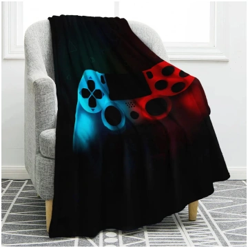 3D Game Controller Theme Blanket Soft Warm Print T