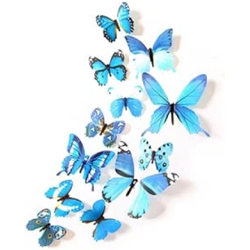 Oblique Unique® Decorative Butterflies, Set of 12,