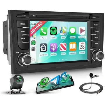 4G+64G 8 kodolu bezvadu Carplay Android auto radio