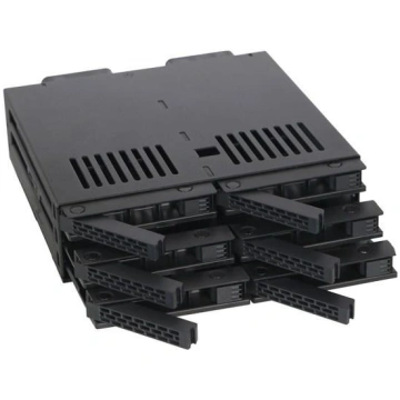Icy Dock MB326SP-B disk array 0 TB Rack (1U) Black