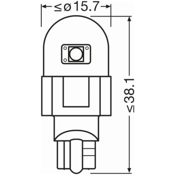 OSRAM 921DRP-2BL - W16W-LED AUTOLAMPAS Red 921DRP 