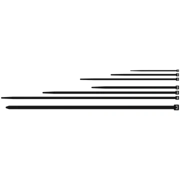 Nylon cable ties - 3.6 x 200 mm Black, uv-resistan