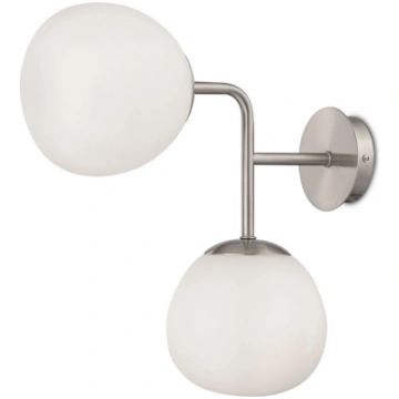 Maytoni sienas lampa Erich, niķeļa krāsā, stikls/m