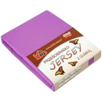 Bērnu jersey palags ar gumiju 60x120 Fuksija KARO
