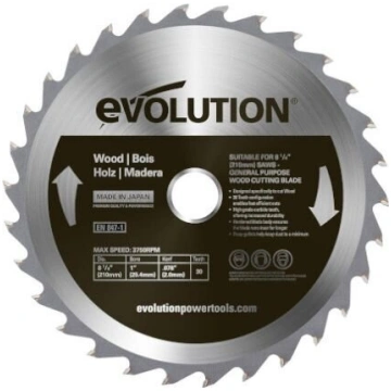 Griešanas disks Evolution Rage 210mm kokam, 30 zob