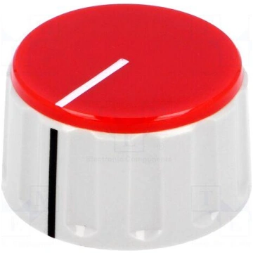 Knob | with pointer | ABS | Øshaft: 6mm | Ø36.5x20