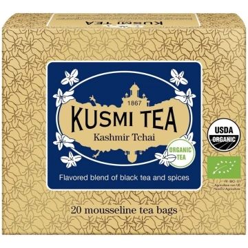 Melnā tēja KASHMIR TCHAI, 20 muslīna tējas maisiņi