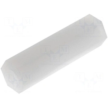 Screwed spacer sleeve | hexagonal | polyamide | M3