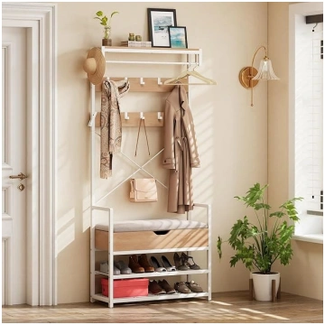 YITAHOME Garderobenständer mit Sitzbank, Garderobe