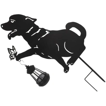 Artibetter Solar Terrassenleuchte Hund aus Metall 